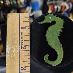 Vintage Nautical themed sea horse brooch